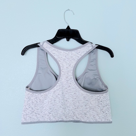 Avia Arctic White Seamless Zip Front Racerback Sports Bra - Picture 2 of 3